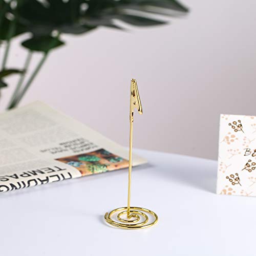 Artliving 12pcs Place Card Holder Memo Holder Clip Photo Holder Table Number Holder - color: Gold
