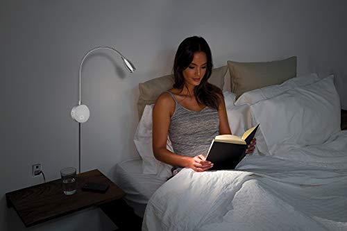 ALLDIO Plug in Wall Sconce, Wall Mount Book Lights for Reading in Bed, Minimalist LED Bedside Reading Lamp Bookshelf Display Lights (3W, Warm White)