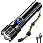 AKNEAR Rechargeable LED Flashlight High Lumens, Super Bright Flashlights with Zoomable & USB C Rechargeable & 5 Light Mode & IPX7 Waterproof, Powerful Flash Light for Home, Hiking, Camping - size: 1 Pack, style: Standard Display