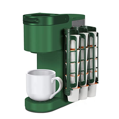 STORAGENIE Coffee Pod Holder for Keurig, Wall Mount Side Mount K Cup Storage, Perfect for Small Counters (3 Pack/ for 15 pods, EverGreen) - size: 3 Pack
