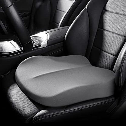 Car Seat Cushion Pillow, 3.9in Wedge Driver Seat Cushion for Driving, Memory Foam Car Booster Seat Cushion Pad for Truck, Office, Wheelchair,Grey - color: Grey