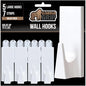 GORILLA GRIP Heavy Duty Reusable Wall Hooks for Hanging, Strong Easy Install Stick on Removable Adhesive Hook, No Nail Damage, Multisurface Use for Christmas Decorations, 5 Pack and 7 Strips, Plastic - size: 5 Pack (7 Strips)