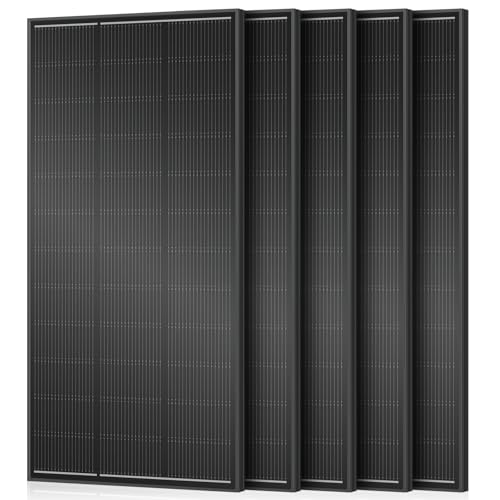 18BB 1000 Watt Solar Panel, 5pcs 200W N-Type1911-5 Solar Panels, 25% High-Efficiency Monocrystalline Module PV, for 12V/24V Battery, Home, Trailer, Camping, Marine, Boat, - style: 1000W-200W 5PC