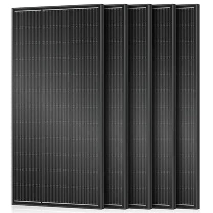 18BB 1000 Watt Solar Panel, 5pcs 200W N-Type1911-5 Solar Panels, 25% High-Efficiency Monocrystalline Module PV, for 12V/24V Battery, Home, Trailer, Camping, Marine, Boat, - style: 1000W-200W 5PC