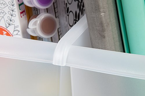 IRIS USA Plastic Book Bin Magazine Holder, 8-Pack, Vertical Standing Connecting Container Box for Office Dorm Study Homework Binder Notebook File Craft Stationery Supplies Organizer Caddy, Clear - size: 8 - Pack, style: Magazine Holder