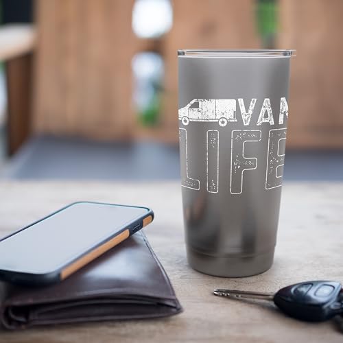 Vanning Vanlife Van Life Stainless Steel Insulated Tumbler - color: Brushed Steel