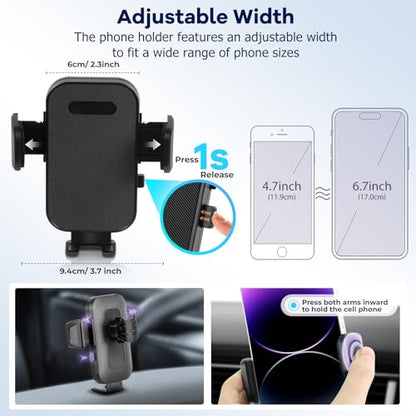 Car Phone Holder Fit for 2021-2024 Toyota Camry 7-inch Screen with Dashboard Organizer Cell Phone Mount Holders Fit for Camry Accessaries Fixed Clip Hands-Free &360°Rotation(Not Fit 9 inch) - size: 21-24 Toyota Camry