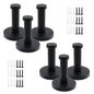 Wall Hooks Heavy Duty Coat Hooks Stainless Steel Clothes Hanger for Hanging Bathroom Towels Handbag Black 2-inch Length with 12mm Shank Dia - Pack of 6 - color: Black, size: 2" Length 12mm Shank