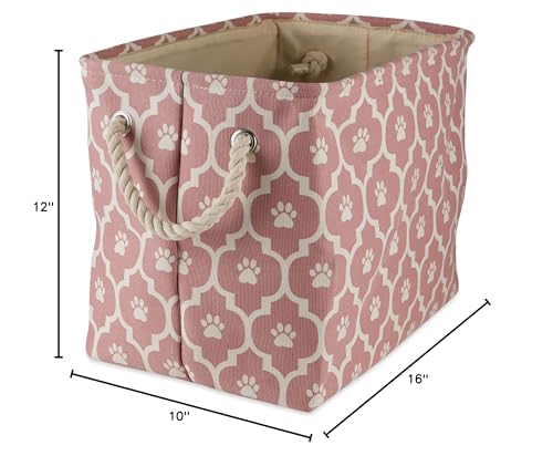 Bone Dry 6192 Pet Storage Collection Lattice Paw Print, Medium Rectangle, Rose - color: Rose, size: Medium Rectangle