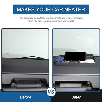 Center Console Dash Storage Tray Compatible with Ineos Grenadier 2020-2024 Accessories Non-Slip Dashboard Tray Dash Storage Box Console Tray Phone Key Organizer Container (12inch* 5.5inch) - size: Large