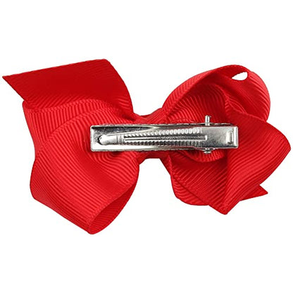 Baby Girl's 2Pcs Cute 3 Inch Pure Color Bow-knot Hair Clip for Photography Travel Daily Life (Navy Blue) - color: Navy Blue