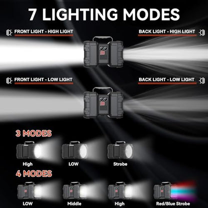 AlpsWolf Rechargeable Flashlight, LED Spotlight Flashlight 10000 Capacity 1200LM 20h Ultra-Long Standby 3+4 Lights Modes Camping Flashlight Waterproof with USB Output as a Power Bank - size: Small