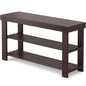 Sweetcrispy Shoe Rack Bench, 3-Tier Bamboo Entryway Storage Organizer, 286lb Capacity, Shoes Stand for FrontDoor Entrance, Bedroom, Living Room, Bathroom, Balcony, 35 Inches Length, Brown