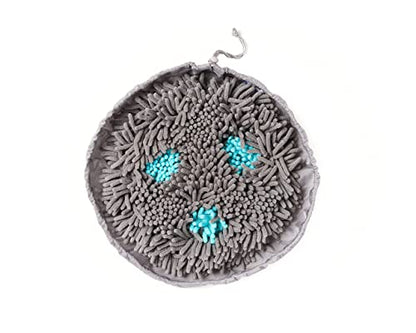 Pet Parents Forager Bowls, Slow Feeder Dog & Cat Bowls with SoftSnout™ & Non-Slip Backing, Portable Pet Puzzle Toys & Snuffle Mats, 30 oz, Modern Grey (Meadow Ponds)