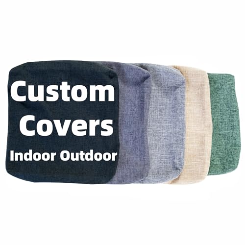 Custom Cushion Covers Indoor/Outdoor Furniture, Non-Slip Cut to Size Cover Replacement for Sofa Couch Chair Window Pad, Shaped Patio Bench Cushion Backrest Protector, Cotton/Velvet/Waterproof Fabric - color: Custom Cushion Cover
