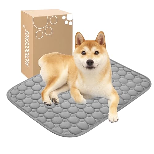 MICROCOSMOS Summer Cooling Mat & Sleeping Pad- Water Absorption Top, Materials Safe, Easy Carry, EZ Clean. Keep Cooling for Pets, Kids and Adults.(Drak Grey, 24" x18") - color: Dark Grey, size: 24" x 18"