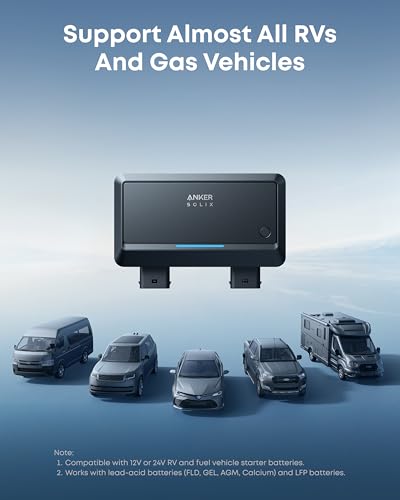 Anker SOLIX 800W Alternator Charger, 8× Faster Than Using a Car Auxiliary Port, Compatible with 99% of RVs and Gas Vehicles