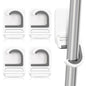 4 Pcs White Broom and Mop Holder Wall Mount Self-Adhesive Anti-Slip Gripper Cleaning Organizer Mop Handle Hanger Multi-Purpose Hook for Household, Home, Kitchen,Bathroom, Garden, Garage Storage