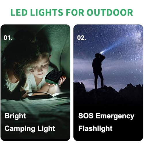 Portable Waist Fan, Personal Clip on Fan Rechargeable Hands-Free Hanging Neck/Desk Fans with 3-Speed Settings & LED Light, Small Wearable Cooling Belt Shirt Fans for Camping Travel Outdoors