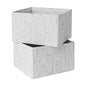 RGI Home Decorative Storage Bins, Set of 2 Rectangular Greyboard Zoo Animal Organizer Baskets for Nursery, 10" L x 9" W x 6" H, Foldable, Durable and Stylish Storage Solution, Vapor Blue on White - style: 2-Pack Zoo Nursery