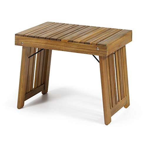 Christopher Knight Home Hilton Outdoor Acacia Wood Folding Side Table, Teak Finish - color: Teak Finish