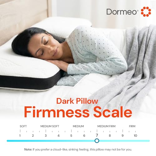 Dormeo Dark King Bed Pillow with Octaspring Technology, Reversible Breathable Gel and Memory Foam for Neck and Shoulder Support, Ideal for Side, Back, or Stomach Sleepers - 1pc