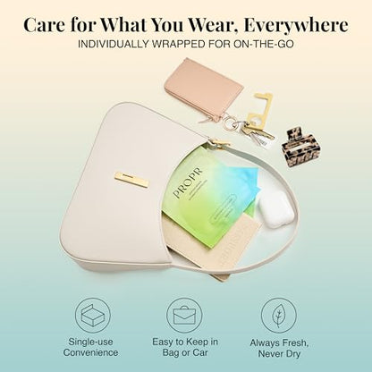PROPR Premium Double Sided Shoe Cleaning Mitt – Individually Wrapped Travel Shoe Cleaner for Sneakers, Handbags & Leather - style: Monthly Essential
