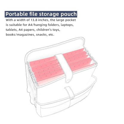 TAIKOO Front Seat Car Organizer Passenger Seat Organizer for Car Truck SUV | Leather Car Seat Organizer with Large 13.8" Pocket for Laptop Tablet File Folder, Hanging Backseat Storage for Vehicle
