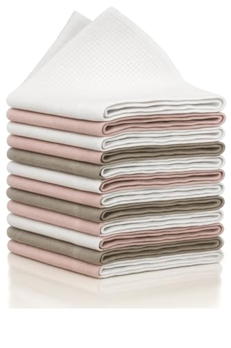 Mysimaa XL Lint Free Microfiber Cleaning Cloth, Cleaning Rags, Microfiber Towels, Glass Cloths, Lint Free Towel, Window Cleaning Cloth - Set of 12