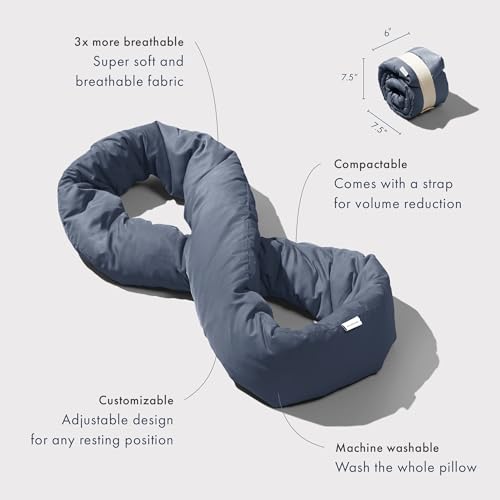 Huzi Infinity Pillow - Travel Neck Pillow - Versatile Soft 360 Support Scarf - Machine Washable - Home Travel Flight Road Trips Airplane Sleeping (Midnight Grey) - color: Midnight Grey