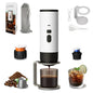 3-in-1 Portable Coffee Maker, 15 Bar Portable Espresso Machine with LED Display and 90ml Sink, Compatible with Ground Coffee & Capsules(Ns&DG) for RV, Hiking, Office, Auto-Heating, USB-C (White) - color: White