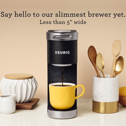 Keurig K-Mini Plus Single Serve K-Cup Pod Coffee Maker, with 6 to 12oz Brew Size, Stores up to 9 K-Cup Pods, Travel Mug Friendly, Matte Black - color: Matte Black