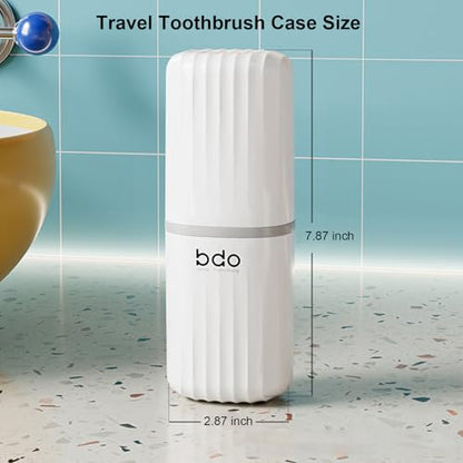 Toothbrush Travel Case & Travel Soap Holder Dish Tray Set of 2, Portable Clear Toothbrush Holders with Cover Leakproof Bar Soap Holder for Traveling School Camping Business Bathroom (1 pc-B-White) - color: 1 Pc-b-white