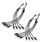BougeRV Solar Y Branch Connectors Extra Long Solar Panel Parallel Connectors 1 to 4 Solar Cable Wire Plug Tool Kit (2 Pairs/M/FFFF and F/MMMM) - size: 2 Pairs/M/FFFF and F/MMMM