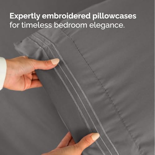 Olympic Queen Sheet Set 66x80 - 4 Piece RV Olympic Queen Size Sheets - Soft, Breathable & Cooling - Fits 14” to 16" Mattress w/ Deep Pockets - Comfy Luxury Bedding - Fade & Wrinkle Free - Dark Grey - color: 07 - Dark Grey, size: Olypmic Queen