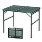 VILLEY Grill Table, 3ft Folding Camping Table with Aluminum Adjustable Legs, Portable Lightweight Camp Table for Beach Picnics and Outdoor Cooking - color: Green