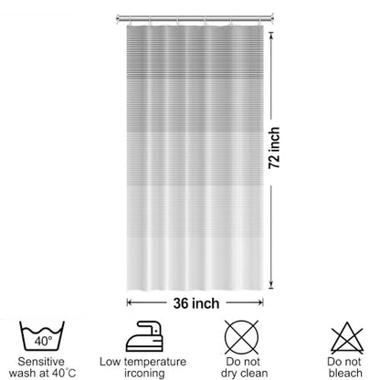 Boho Shower Curtain for Bathroom 36x72 inches Light Grey White Lines Waterproof Shower Curtain Set with Hooks Bohemian Stripe Fabric Stall RV Shower Curtains - color: Grey, size: 36"W x 72"L (Pack of 1)