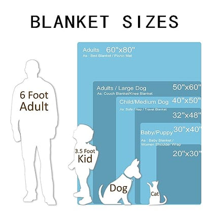 Personalized Dog Blanket, Customized Pet Blankets with Name Picture, Throw Blanket for Small Medium Large Dog Puppy Cat - color: B-blue