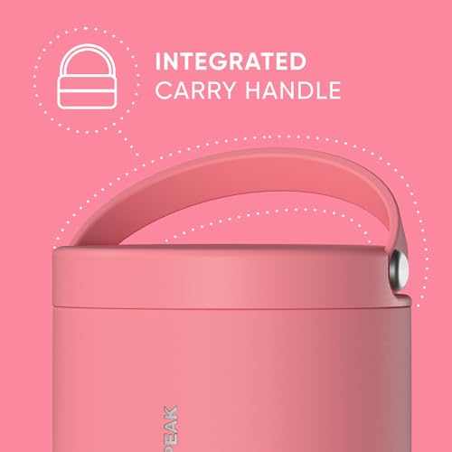 Hydrapeak 18oz Stainless Steel Vacuum Insulated Food Jar | Hot Food and Cold Food, Wide Mouth Leak-Proof Soup Jar for Adults, 10 Hours Hot and 16 Hours Cold (Neon Crush) - color: Neon Crush, size: 18 Ounces