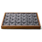 Oirlv Wood 24 Grids Jewelry Tray with Removable Inserts Jewelry Pads Necklace/Pendant Display Organizer Tray(Grey) - color: Grey 24 grid necklace/pendant jewelry tray