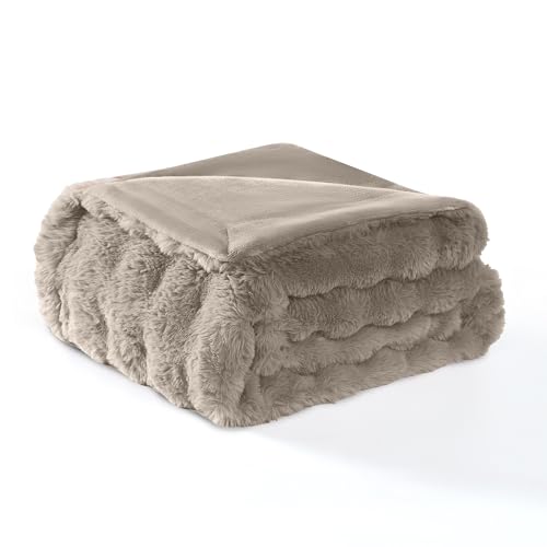 Modern Threads Water-Resistant Faux Rabbit Fur Pet Blanket for Dogs & Cats – Ultra-Soft Couch, Bed & Crate Protector, 40x50 Brown - color: Brown, size: 40x50"