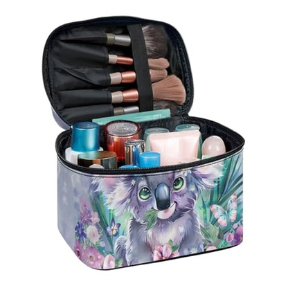 Portable Cosmetic Bags for Women Sloth Printed Travel Makeup Bag with Handle and Smooth Zipper Toiletry Pouch Plenty of Room - color: Sloth
