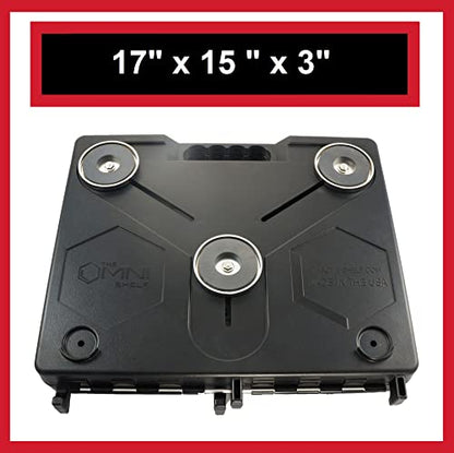 The OmniShelf Portable Workstation, Magnetic Toolbox, Laptop Stand w/ 50 lb Capacity, Hands Free Workstation, Attach to HVAC, Trucks, Walls, Poles etc. (Model # OSO1 - Magnets) - size: 1 Count