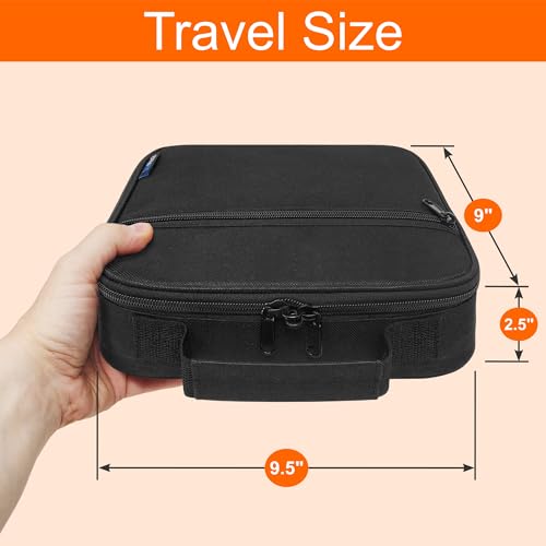 Medium Travel Pill Bottle Organizer, Slim Medicine Bag, Carrier for Medications and Medical Supplies - Black - color: - M Black