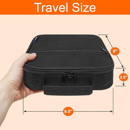 Medium Travel Pill Bottle Organizer, Slim Medicine Bag, Carrier for Medications and Medical Supplies - Black - color: - M Black