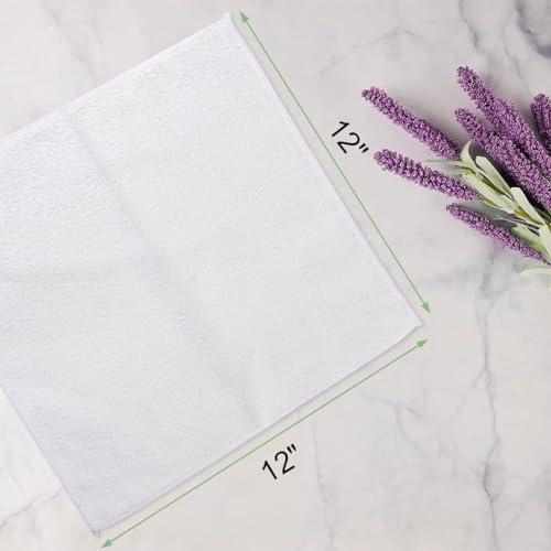 UNIMADE Washcloths - 20 Pack - Face Towels (12" x 12"), Highly Soft Wash Cloths and Hand Towels, Fast Drying Multi-Purpose Microfiber Cleansing Cloths for Bathroom, Hotel, Spa, and Salon - White - color: White, size: 20Pack