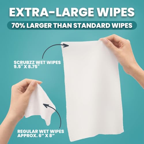 Extra Large Body Wipes for Adults Bathing No Rinse - 120 Ultra Thick Disposable Shower Wipes for Men, Women & Elderly - Great for Gym, Camping, Post Surgery - size: 10 Count (Pack of 12)