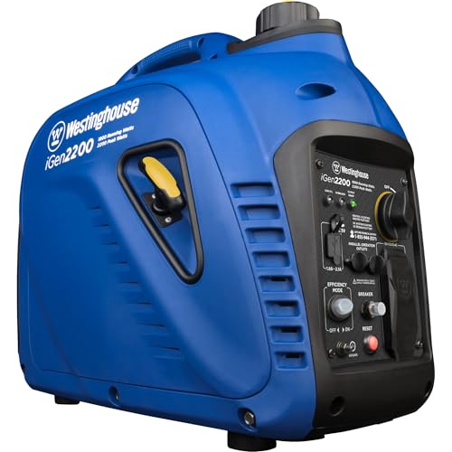 Westinghouse 2200 Peak Watt Super Quiet & Lightweight Portable Inverter Generator, Gas Powered, Parallel Capable, Long Run Time - style: 2200 Watts - Gas Only