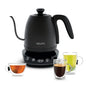 KRUPS Gooseneck Electric Kettle: 1L Stainless Steel, 1350W Fast Boiling, Boils 1 Cup in 80 Seconds, Temperature Control with 8 Presets, 60-Min Keep Warm, Precision Pour for Coffee and Tea - style: Gooseneck Kettle