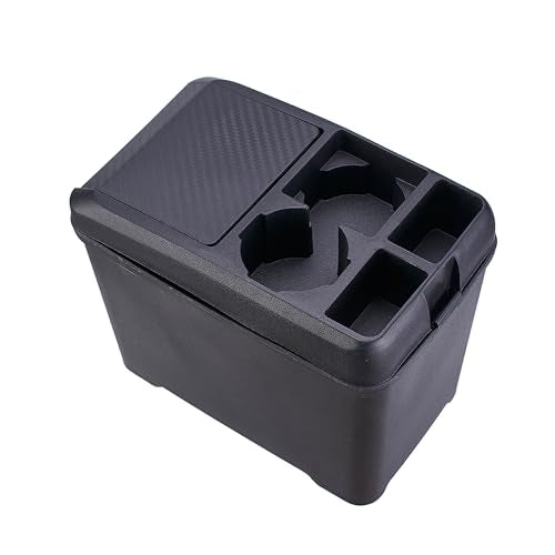 Multifunctional Car Trash Can with Mini Cup Holder, Spacious Backseat Floor Organizer Leak-Proof Vehicle Trash Can Bin Waste Container with Lip, Car Storage Box Suitable for Cars, Truck, SUV - color: Black